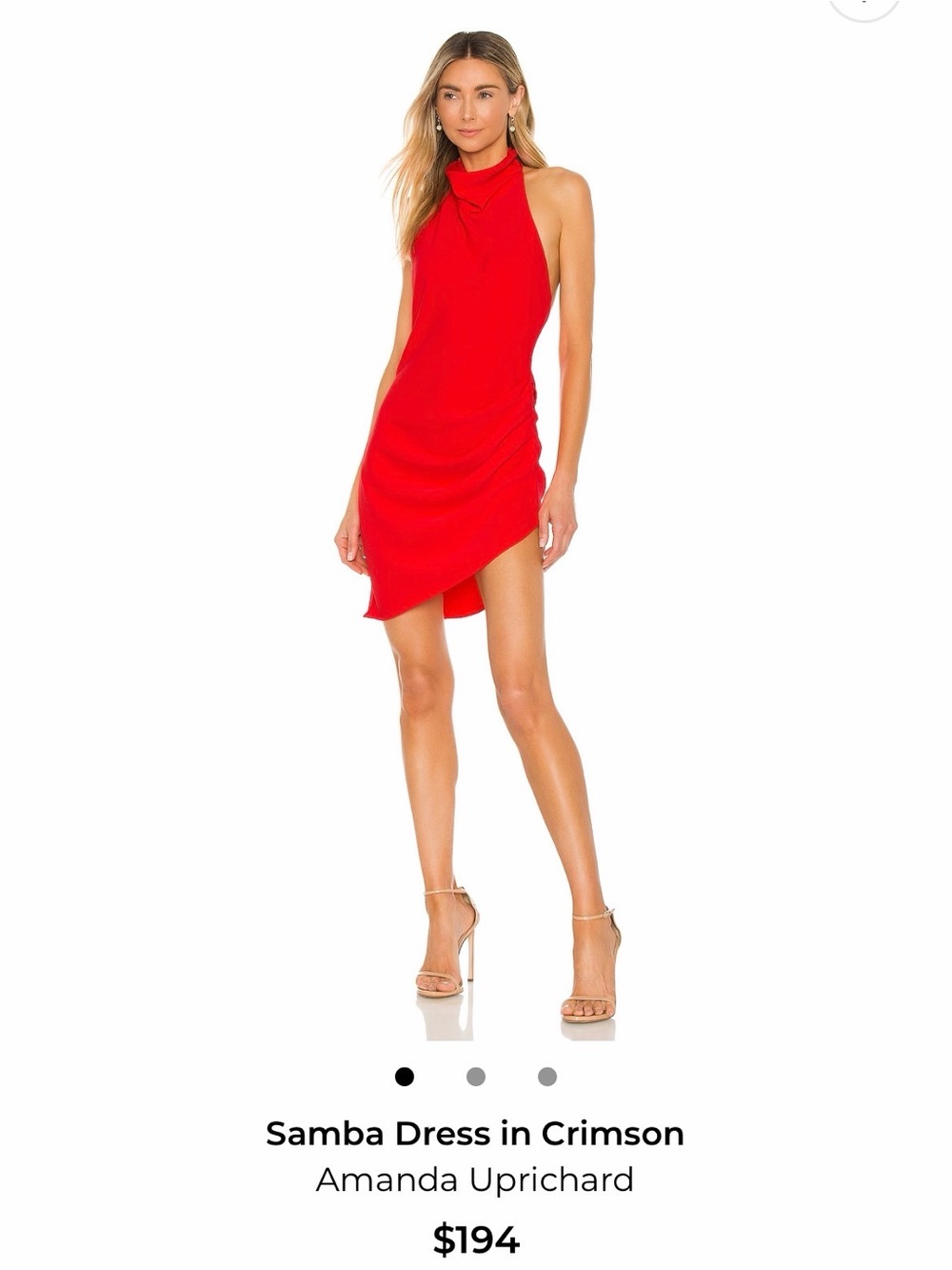 Amanda Uprichard Samba Dress in Crimson Mini Dress